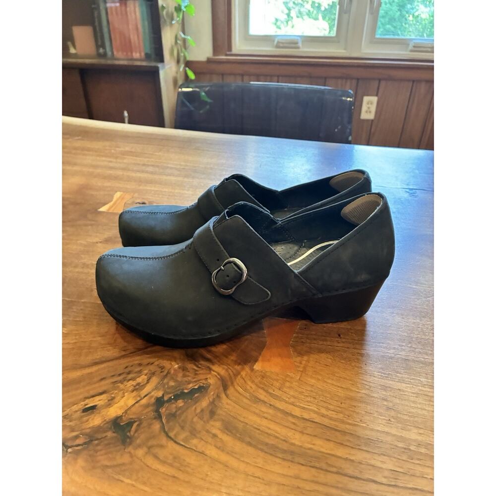 DANSKO‎ Tamara Professional Clog Mule Black Buckle Nursing Work Shoe - Size 41